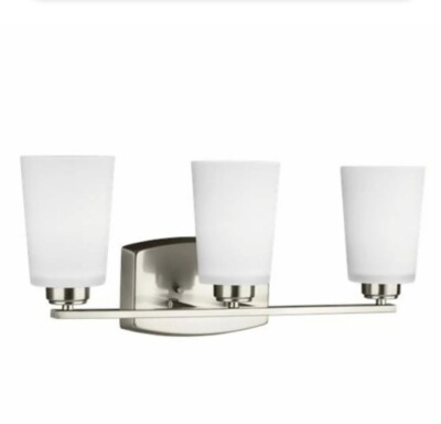 Generation Lighting Three Light Wall Bath Light Fixture Chrome 4450403-05