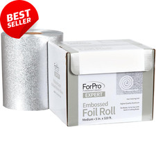 320 Ft Embossed Aluminum Foil Roll for Hair Color  Highlighting, Silver