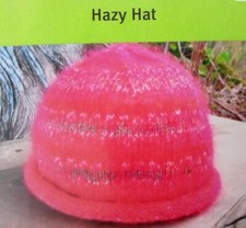HAZY HAT Roll Brim Easy Knitting Pattern 107 Theresa Gaffey 2005 Toddler-AdultXL