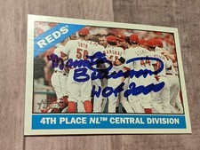 Marty Brennaman Signed 2015 Topps Heritage Card #59 COA Cincinnati Reds CL HOF
