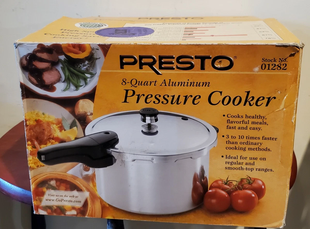 Presto Pro Stainless Steel Pressure Cooker, Silver, 8 qt