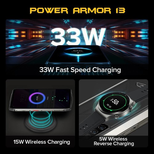 Ulefone Power Armor 13 Rugged Phone 8GB +256GB 48MP Camera 13200mAh OTG NFC - Picture 8 of 17