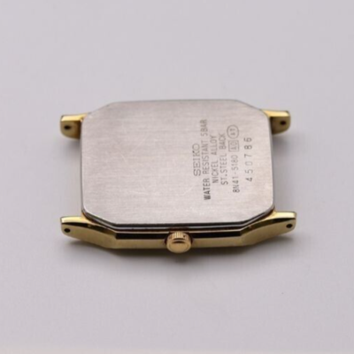 時計 SEIKO SPIRIT 8N42-5180 QUARTZ UNISEX Seiko Quartz 2021-5180 Square Men's Gold Watch & Band, Needs