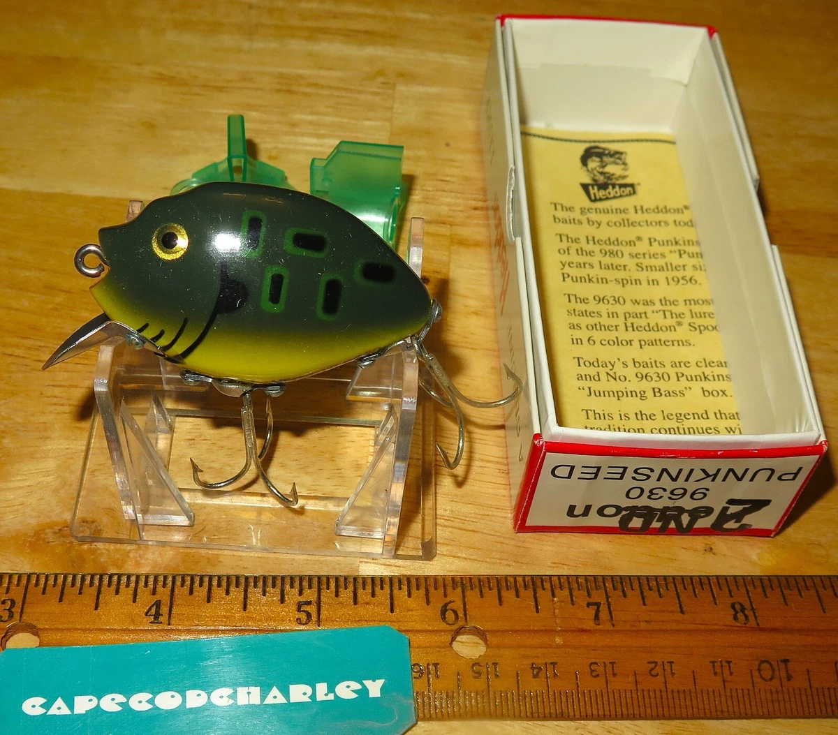 Heddon Plastic Vintage Fishing Lures Box Insert Included for sale