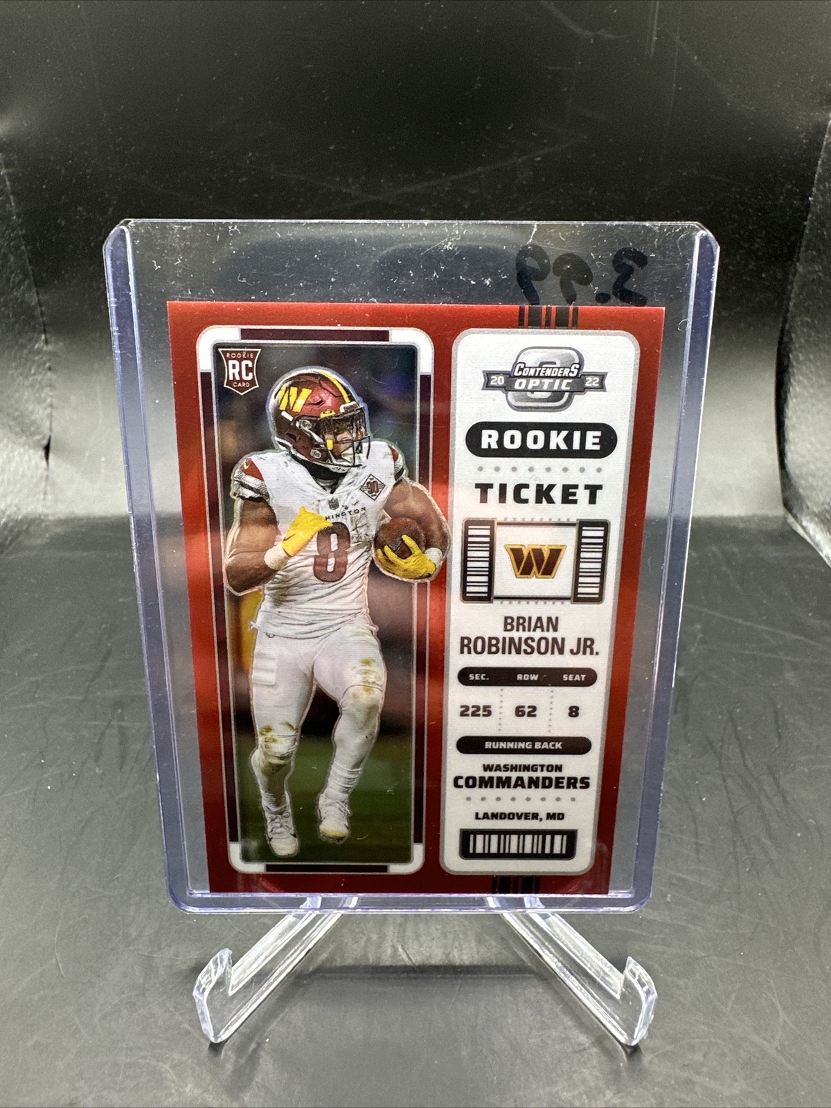 2022 Contenders Optic Brian Robinson Jr Red RC SP /175 #64 Washington