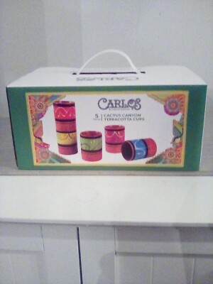 Carlos by Carlos Santana (5) Piece Cactus Canyon Terracotta Cups