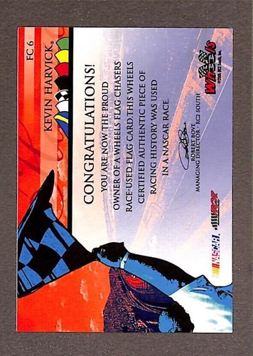 2005 Wheels High Gear Flag Chasers #FC6 Kevin Harvick /55 - Picture 2 of 3