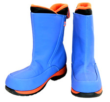 Lands' End Boots Winter Snow/Rain Blue With Orange Trim Youth Size 6 M