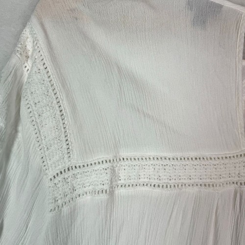 TORRID Crinkle Gauze Embroidered Bohemian Coquette White Blouse Size 3X - Picture 6 of 8