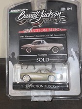 GREENLIGHT  1961 CHEVY CORVETTE 283 /245 BARRETT JACKSON  2007  1/64 REAL RIDERS