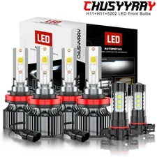 For Dodge Grand Caravan 3.6L 2011-2020 6x LED Headlights + Fog Light Bulbs Kit