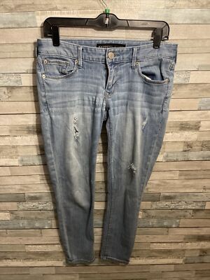 Women s Express denim jeans Eco Stella low rise light wash size 4