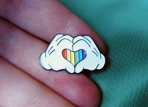 White Glove Pride Pin Badge - Picture 2 of 2