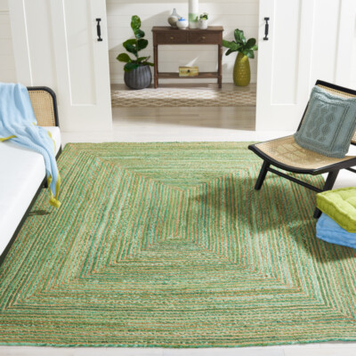 SAFAVIEH Cape Cod CAP202Y Handwoven Green / Natural Rug