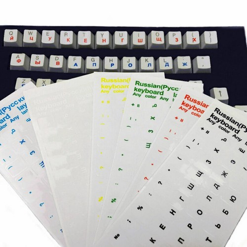 Russian Transparent Stickers Waterproof For PC Laptop Y Hot L0 Table D2 U9L8 - Afbeelding 4 van 12