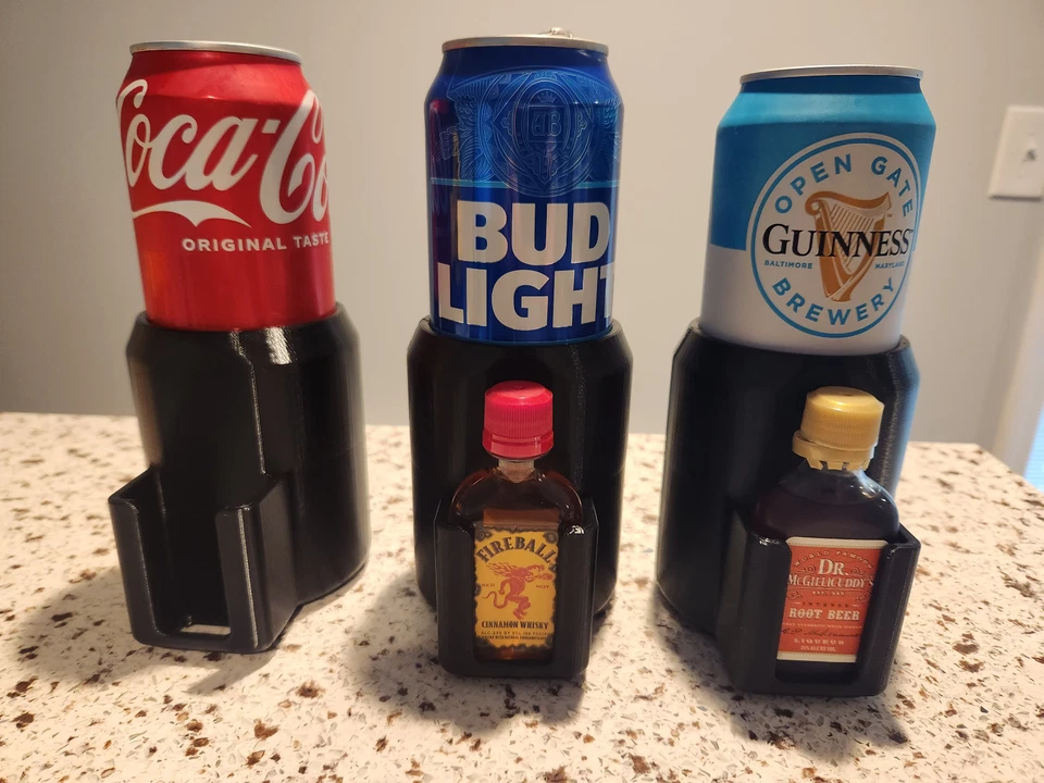 Fireball & 12oz Can Koozie, Mini Cinnamon Whiskey & Beer Tumbler Drink Insulator - Image 3 of 4