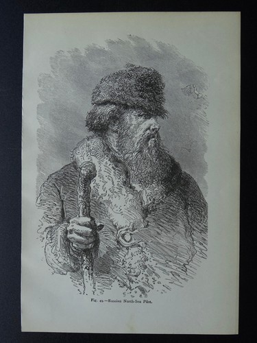 Russia RUSSIAN NORTH SEA PILOT Original Victorian Print by Figuier c1893 - Picture 2 of 2