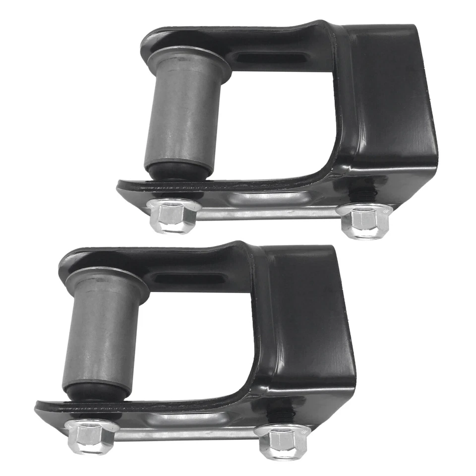 Juego de pares de grilletes de resorte de hoja trasero izquierdo y derecho para Chevrolet Blazer S10 GMC Sonoma Foto 3 de 4
