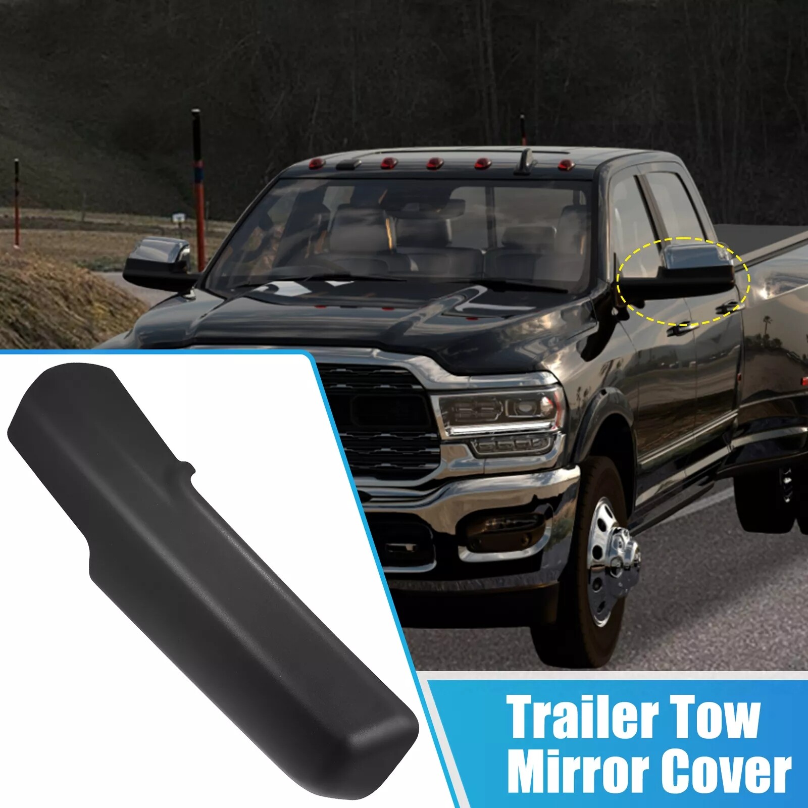 Trailer Tow Mirror Front Arm Cover Left Driver Side For Dodge Ram 1500 2500 3500