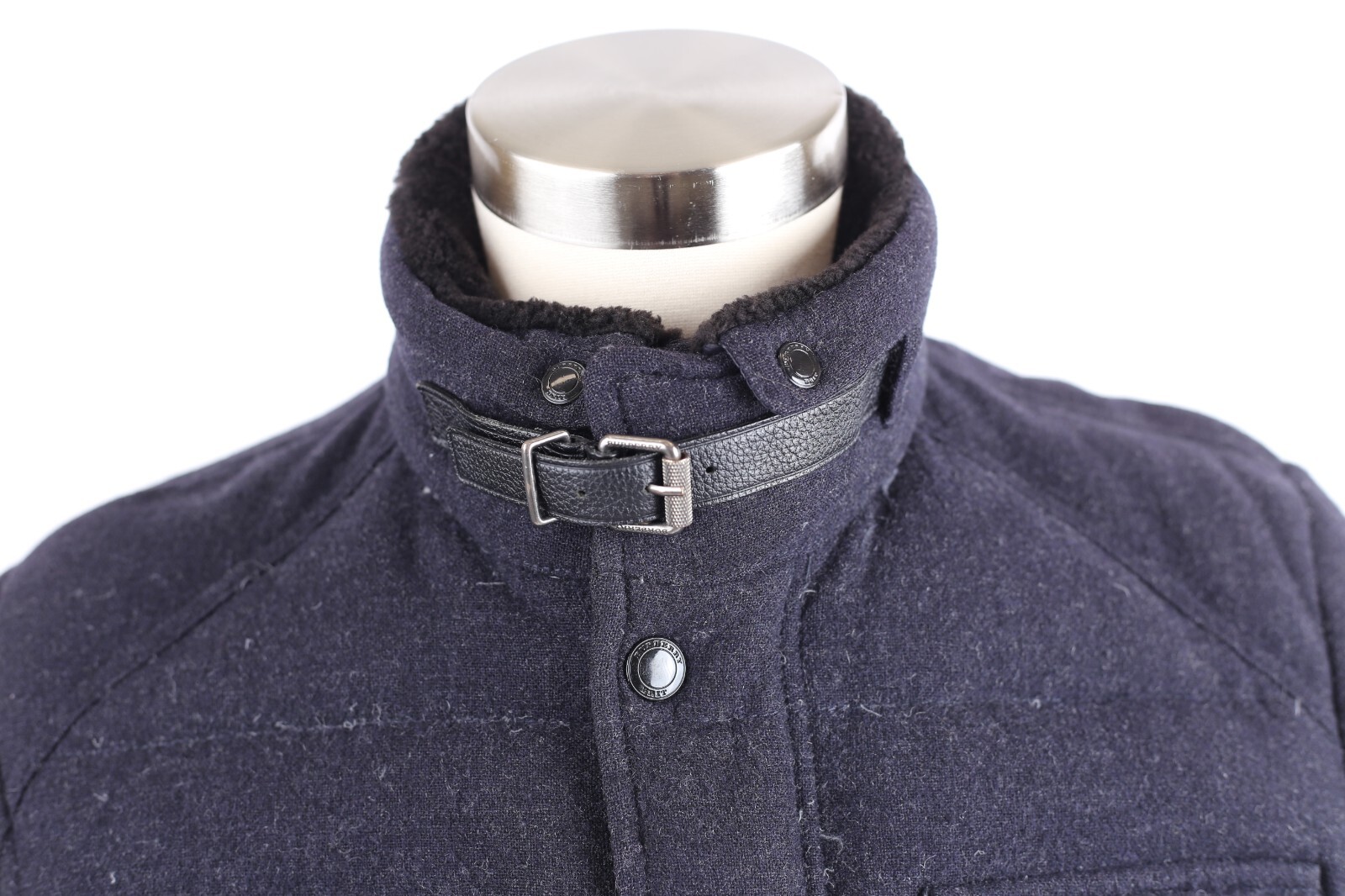 Burberry Down Quilted Wool Polyamide Jacket SZ Sm… - image 5