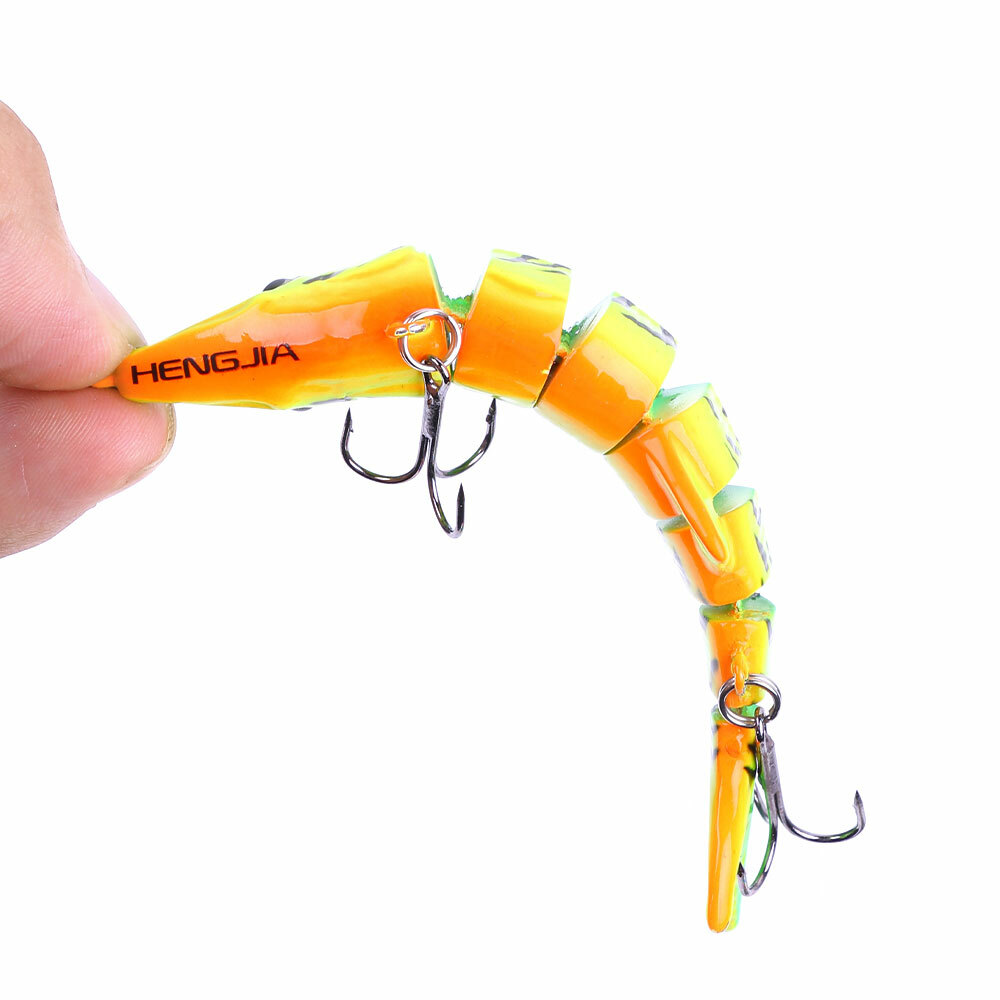Lifelike 7 Segment Jointed Fishing Lures Swimbait Hard Bait Crankbait  Wobbler | eBay