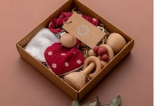Baby teether toy pacifier clip rattle gift set