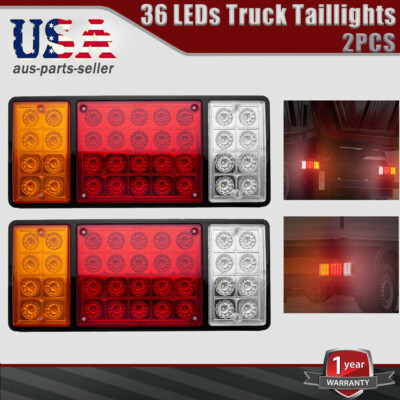 2x LED Tail Lights Car Truck Trailer Stop Rear Reverse Turn Indicator Lamp Light