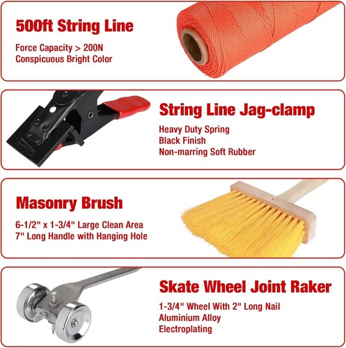 High-Quality 12-Piece Masonry Tools in Tool Bag - Perfect for Concrete Projects - Picture 8 of 9