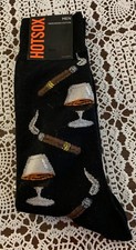 Hot Sox Mens Crew Socks Black Cognac and Ciga...