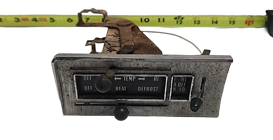 Used OEM Heater Control Dash Unit w/ Bezel 1957-58 Ford Fairlane/Skyliner (460) - Image 2 of 4