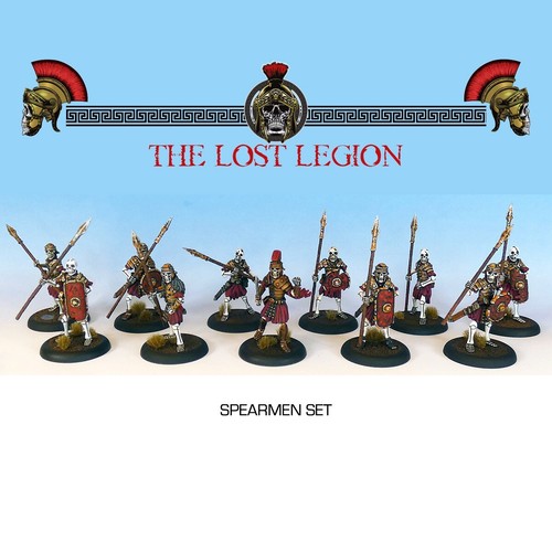 Dark Art Studios - The Lost Legion 11x Skeleton Spearmen Sculptor Olly.T - Metal