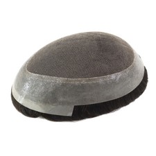 Toupee Mens Human Hair Replecement System Lace Skin PU Australia Hairpiece Black