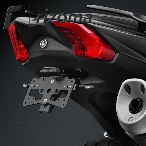 RIZOMA PT228B Schwarz Kennzeichenhalter FOX Verstellbar Aluminium für Yamaha T - Bild 2 von 2