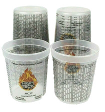 Plastic Paint Mixing Cups 12 Quart Size Cups 9 Mixing Ratios High Teck Mc32
