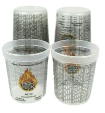 Plastic Paint Mixing Cups 12 QUART Size Cups 9 mixing ratios High Teck MC32