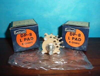 2 Calrad DP-8 L Pads 8 Ohms NOS/NIB