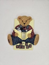 Teddy Bear Resin Switch plate light cover VINTAGE Kids Room Daycare Decor Blocks