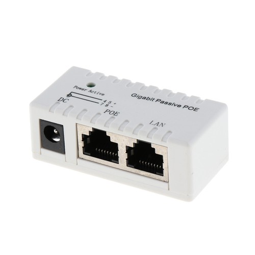 12V-52V Gigabit PoE Injector Power Supply Ethernet Adapter 2.1mm x 5.5mm DC - Bild 6 von 9