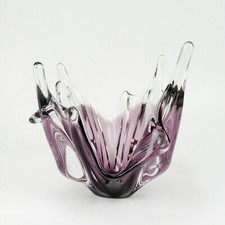 Designer Glas Schale 60er 70er Jahre Design Czech Bohemian Art Glass Bowl 