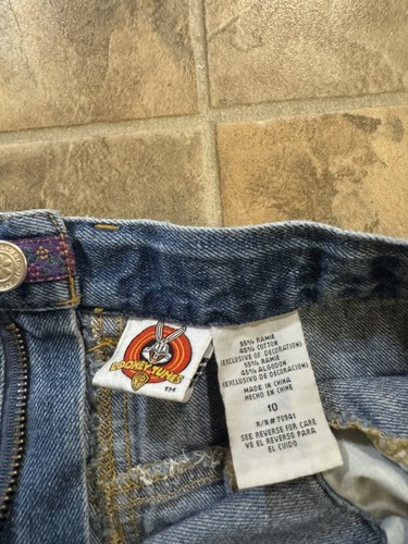 Vintage 2000 Tweety Bird Looney Tunes Children’s Denim Skirt Size 10 Cartoon Kid - Picture 3 of 5