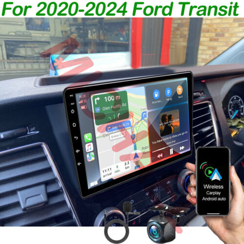 32GB For 2020-2024 Ford Transit Carplay Android 14 Car Radio Stereo GPS FM Navi
