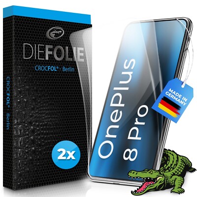 Crocfol DIEFOLIE für OnePlus 8 Pro  - 2 St. Premium Displayschutzfolien