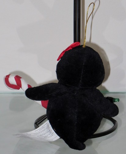 Pingüino de Coca-Cola 1999 con caña de caramelo animal de peluche 5 pulgadas - Imagen 4 de 5