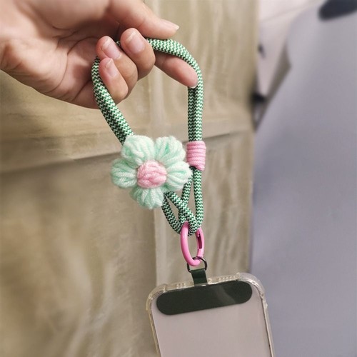 Nylon Anti-lost Rope Flower Braided Hanging Rope Phone Accessories - Photo 12 sur 18