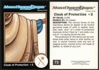 New Listing1991 Tsr Ad&D Gold Border Dungeons & Dragons Rpg Fantasy Art Card 73 Magic Cloak