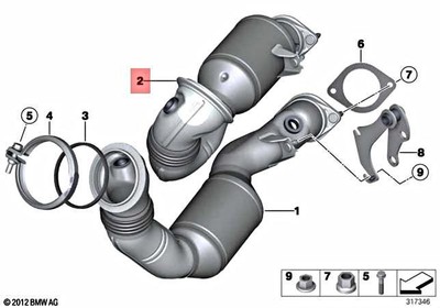 Genuine BMW Z4 Roadster Exch Catalytic Converter Close To Engine  