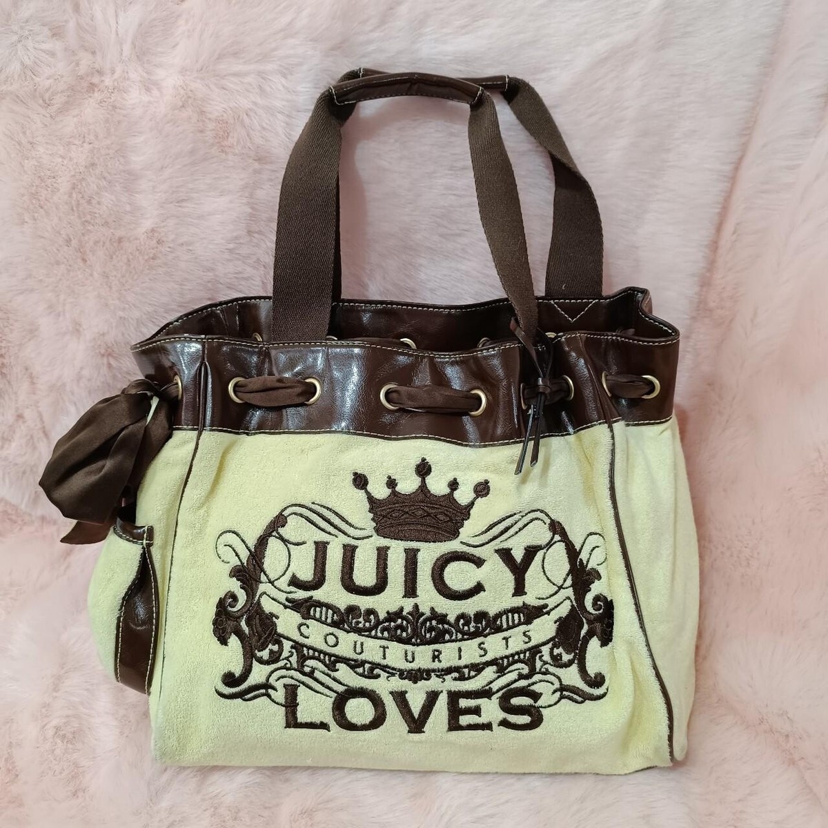バッグ Pudding Juicy Couture Daydreamer Bag Purse Tote Authentic Vintage
