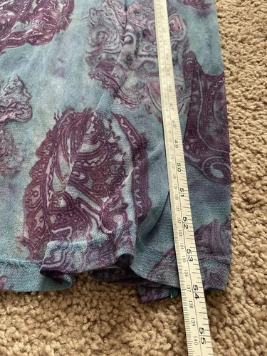 Vintage 90’s 2000’s Y2K Mesh Floral Paisley Dress Size L - Picture 8 of 11