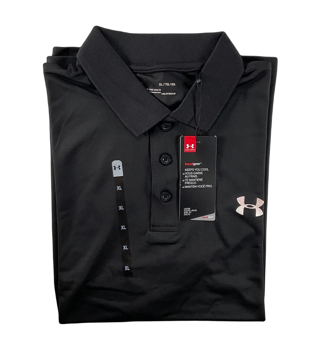 Under armour store black polo