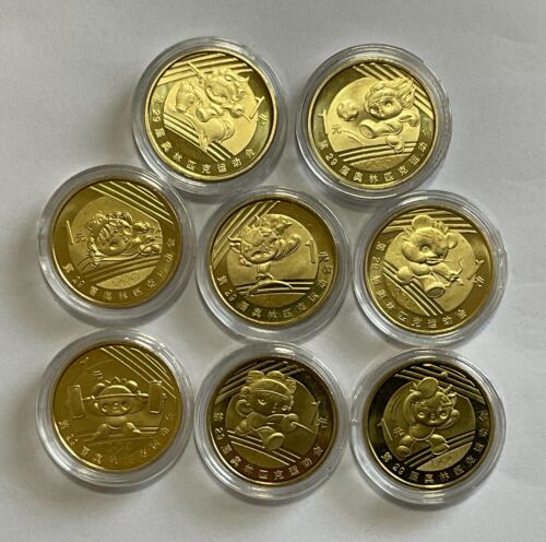 China Set 8 coins , 1 Yuan 2008 The Beijing Olympics Games Coins UNC